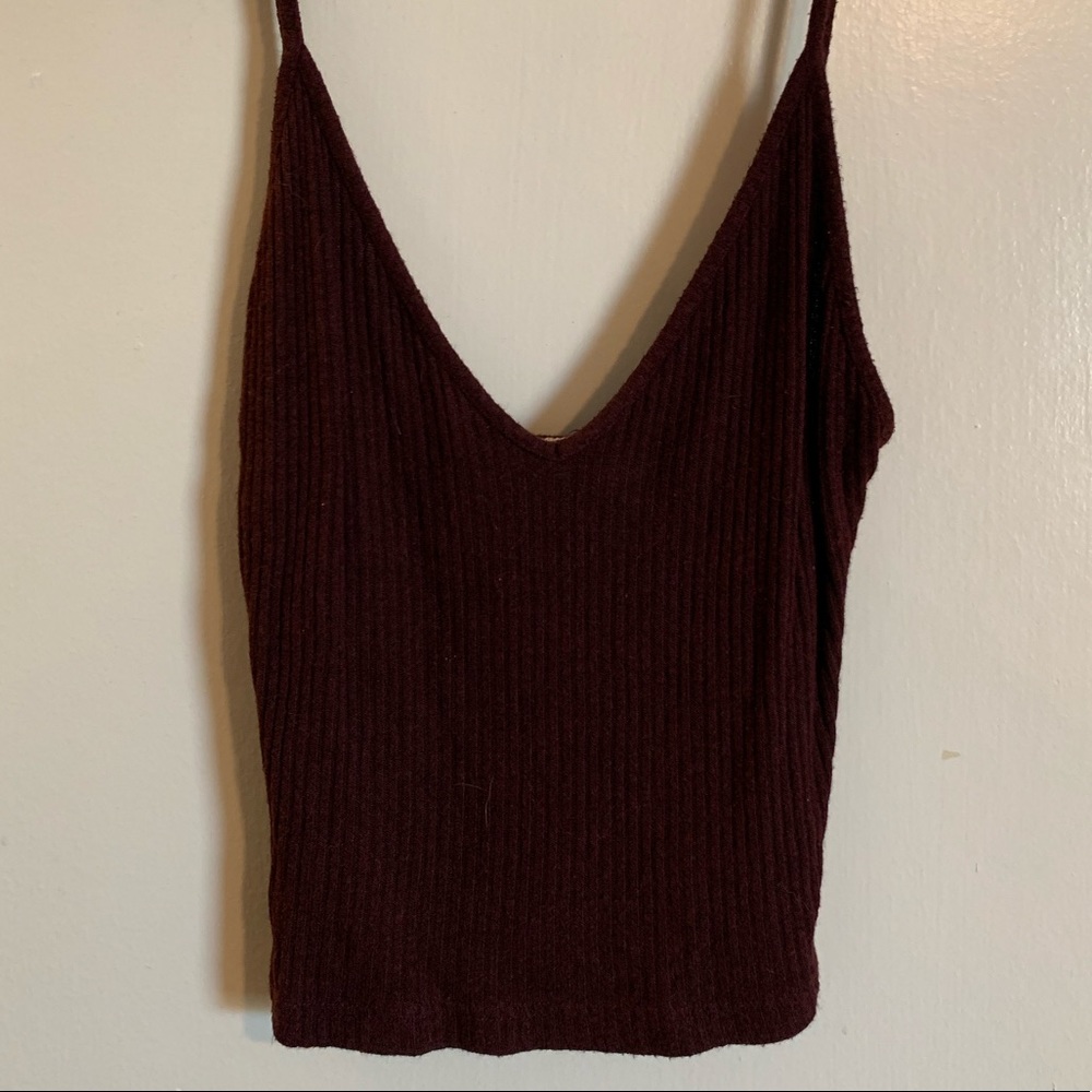 Burgundy top